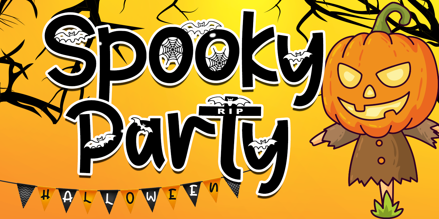 Пример шрифта Spooky Party